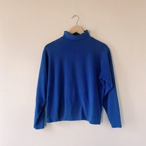 Blue turtleneck